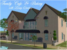 Sims 2 — Family Cafe and Bakery by iZazu — Family business with living quarters! Business is on main floor and has full