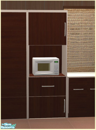 Sims 2 — Roxy Kitchen - Roxy Tallcabinet 2 by Elize-37sims — Height adjusted to enable microwave to be placed inside