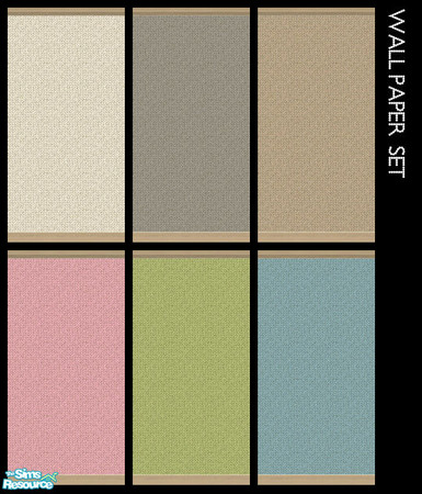 Sims 2 — Simple wall set by risarisa666 — simple wall paper