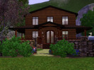 Sims 3 — Solitude by SophieQ — Large 2 story log home with 3 bedrooms, 2 1/2 baths. Open living area occupies the main