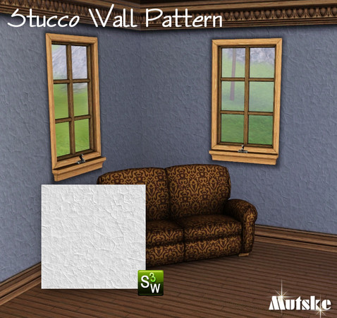 Sims 3 — Stucco Wall VIII by Mutske — 1 recolorable pallet. For indoor and outdoor use.