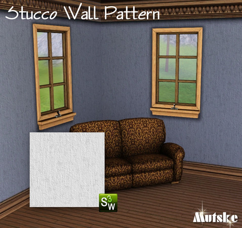 Sims 3 — Stucco Wall XI by Mutske — 1 recolorable pallet. For indoor and outdoor use.