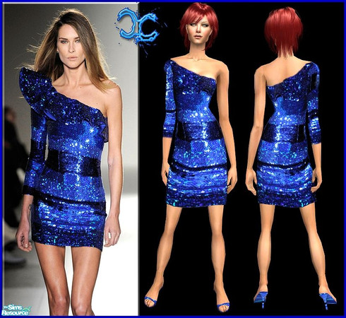 Sims 2 — Eye on the runway- FA - 1 by cippa1982 — 6 dresses inspired by Balmain. Don\'t forget to download the required