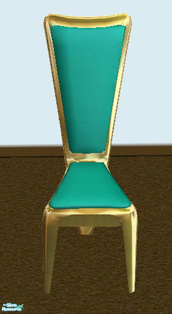 Sims 2 — Laura Simly Retro Bedroom - Desk Chair by debs913 — Chair with aqua blue upholstery to match the Retro Bedroom