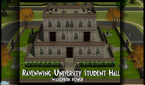 Sims 2 — Ravenwing University Student Hall by wb_rumor — Large student hall, perfect for doing those horrid term paper,