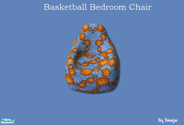 Sims 2 — Basketball Bedroom - Chair by boogie woogie — Part of my basketball bedroom set. Matching lamp, curtain, and
