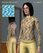 Sims 3 — Knitten Fabric v02 by Semitone — Knitten Fabric v02