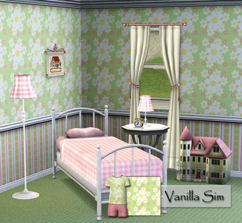 Sims 3 — VS Fun With Flowers Pattern 1 by Vanilla Sim — Perfect for an adorable little girls room or cute little play