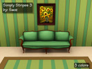 Sims 3 — Simply Stripes 3 by Saoz — A three-color stripe pattern of varying widths.