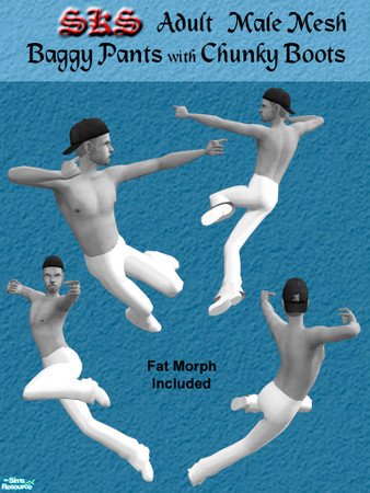 Sims 2 — Mesh_AMB Baggy Newrock by 71robert13 — Baggy pants with boots. Mesh is specialy maped for use with my NewRock