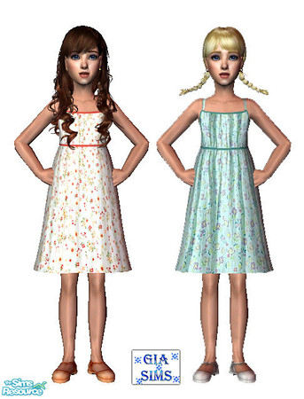 Sims 2 — Sundresses set by giasims — Sundresses set. Inspired by Hannah Andersson\'s collection