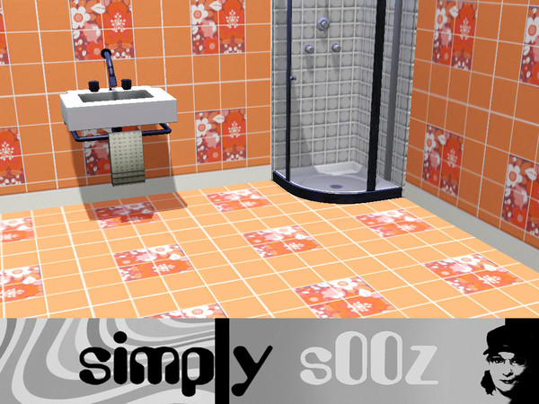 Sims 3 — Floral Tile 2 by s00z — Repeating Pattern
