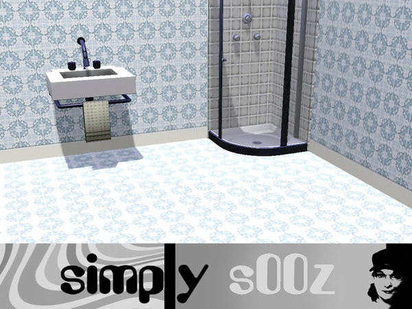 Sims 3 — Floral Tile 4 by s00z — Repeating Pattern