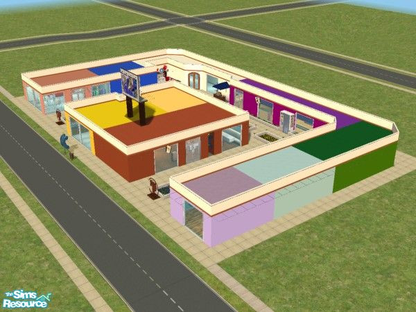 Sims 2 — NightWalk2 by vgsims — A multipurpose community lot presented in a clean color coded fashion. NightWalk services