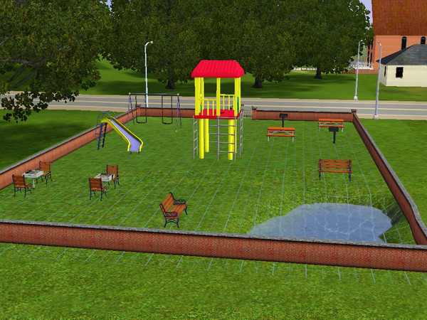 Sims 3 — Town Park by dmama1314 — Town Park is a small park where families go to spend time together. There is a pond for