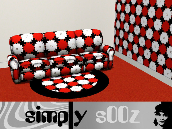 Sims 3 — Retro Floral 2 by s00z — Repeating Pattern