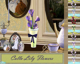 Sims 2 — Calla Lily Flowers by Cashcraft — An arrangement of Calla Lily Flowers in a deco vase for your home. I