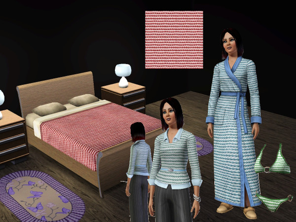 Sims 3 — M_05 by mensure — knitted pink rows