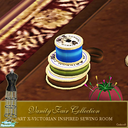 Sims 2 — Vanity Fair Sewing Room - Ribbons Recol by Cashcraft — A favorite pastime for Victorian Ladies--sewing! Part X
