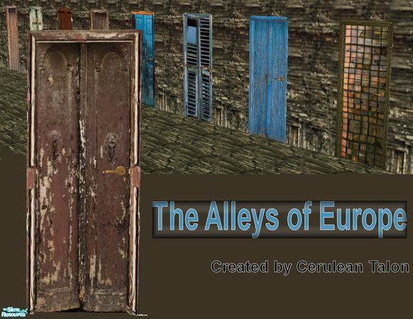 Sims 2 — The Alleys of Europe - England by Cerulean Talon — No matter where you travel in Europe your see amazing doors