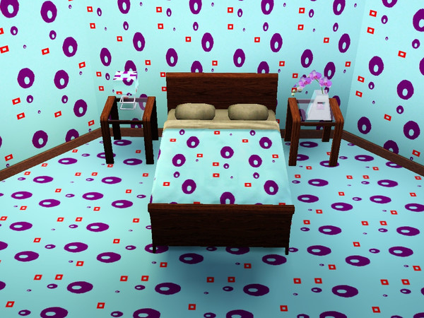 Sims 3 — Random circles and squares by Phlipflops — Purple circles and red squares on a cyan background