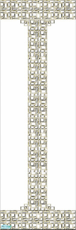 Sims 2 — Topiary Wall Panel Set - Top4 by eriduserpent — A ceramic paneled wall, part of a set, which looks wonderful in