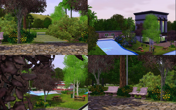 Sims 3 — Relaxation by francien — This center has everything to have a relaxed day. Different spots where you can sit or