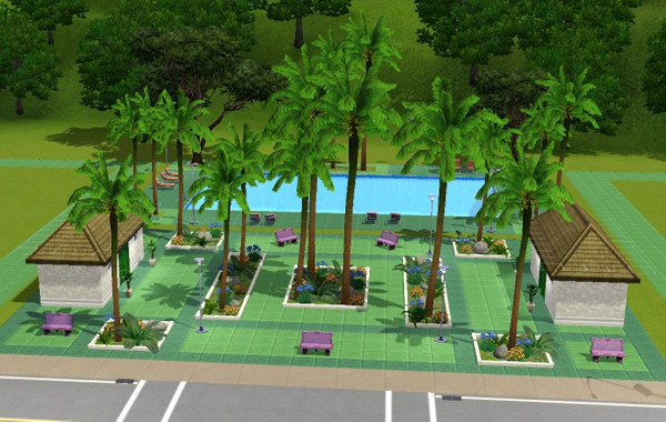 Sims 3 — Vyper Pool back by daisylee — pool area only - the entry and restrooms are on the separate front lot This is one