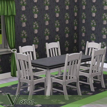 Sims 3 — kipTSR-Vases by kittyispretty69 — A vase full of flowers pattern that makes a very elegant looking diningroom.