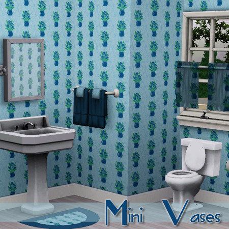 Sims 3 — kipTSR-Mini Vases by kittyispretty69 — A small version of my Vases pattern that makes an adorable powder room or