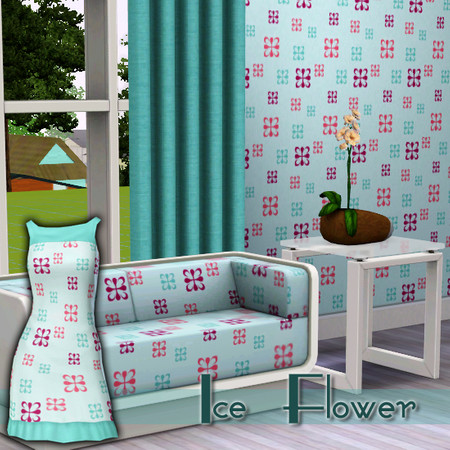Sims 3 — kipTSR-Ice Flower by kittyispretty69 — A fun and colorful pattern for your sims. Four recolorable parts. Found