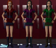 Sims 2 — Teen Punk Outfits by Marabell — Three teen everyday punk outfits in three sets of colors for sims 2 bon voyage.