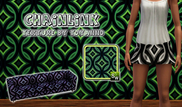Sims 3 — Chainlink by tdyannd — A geometric fabric.