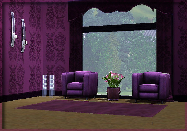 Sims 3 — Versailles Wallpaper by dealer_day — A classical wallpaper. Well, actually it looks best with purple and red