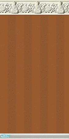 Sims 2 — NK Golden East Bedroom - Wall by MoMama — A brown wall with a hint of striping is topped with a crown molding of