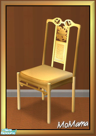 Sims 2 — NK Golden East Bedroom - Chair by MoMama — A chair of gold, so sitting feels like royalty.