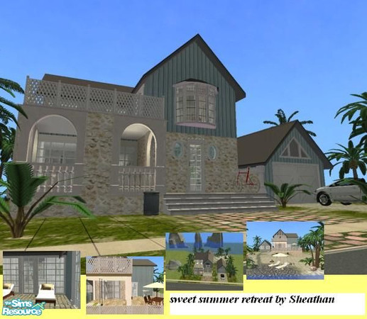 Sims 2 — sweet summer retreat by sheathan — beach house perfect for couple without kid.2 bedrooms and 2