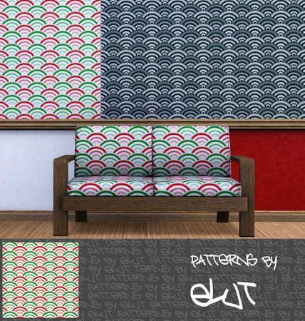 Sims 3 — The Lollipop Treatment Small by Elut — Retro Pattern with lollipop stripes in large. This pattern also comes i a