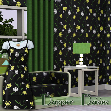 Sims 3 — kipTSR-Dapper Daisies by kittyispretty69 — A cute and casual pattern perfect for any room and clothing for any