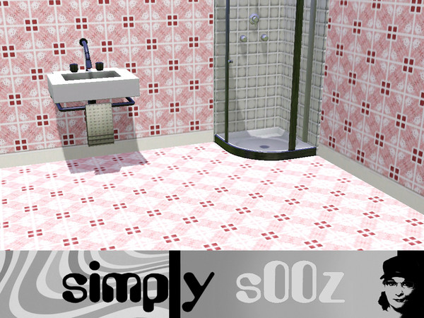 Sims 3 — Rosie Tile by s00z — Repeating Pattern