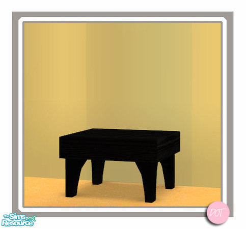 Sims 2 — Tea Entry Square Coffee Table Black Wood by DOT — Tea Entry Square Coffee Table Blackwood. 5 Meshes plus