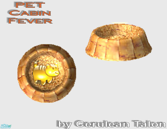 Sims 2 — Pet Cabin Fever - Cat Food Bowl by Cerulean Talon — Do your pets deserve the very best in rustic living? Then