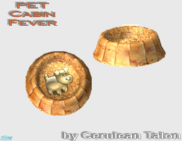 Sims 2 — Pet Cabin Fever - Dog Food Bowl by Cerulean Talon — Do your pets deserve the very best in rustic living? Then