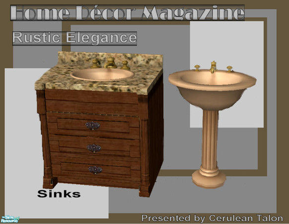 Sims 2 — Rustic Elegance Kitchen & Dining - Sinks by Cerulean Talon — Want something a little above the norm for that