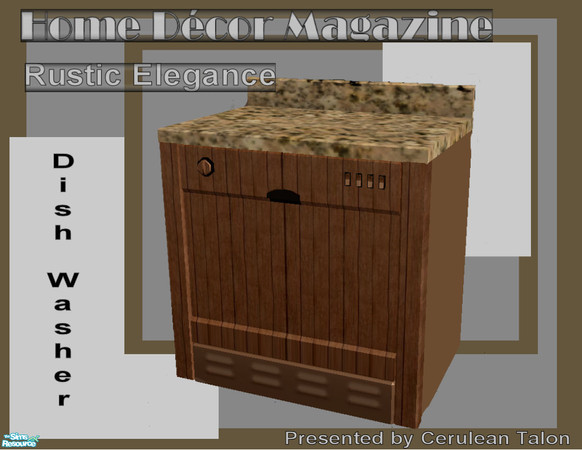 Sims 2 — Rustic Elegance Kitchen & Dining - Dishwasher by Cerulean Talon — Want something a little above the norm for