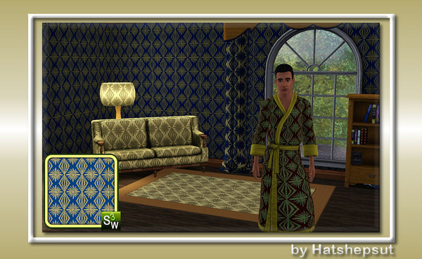 Sims 3 — Starrs by hatshepsut — A striking symmetrical abstract pattern that looks great on walls, furniture and