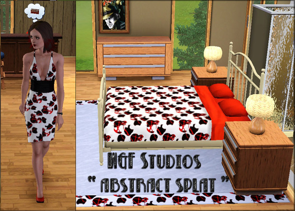 Sims 3 — WGFAbstractSplat by Glitterbaby78 — Abstract Splatter Design , perfect to use for that modern deco living room