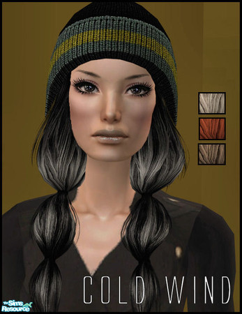 Sims 2 — COLD WIND by KalmanKukka — Package include four recolours. Original mesh (MYOS_fhair18_Mesh) is from The Sims