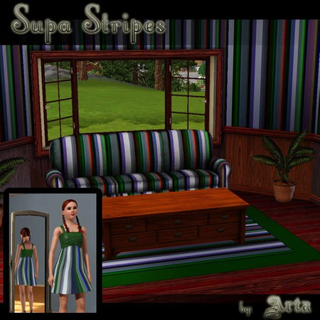 Sims 3 — Many Stripes by Artamishia — Stripes in many colors
