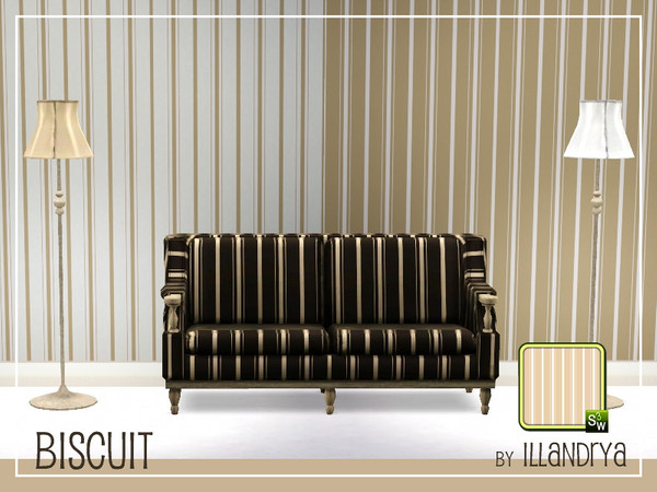 Sims 3 — Biscuit by Illandrya — A traditional striped pattern to bring old world charm to your sims' lives.